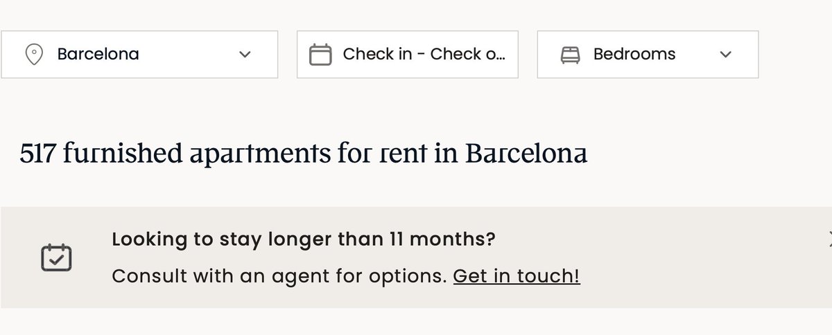 Una sola empresa de lloguers per expats té 517 pisos al centre de Barcelona, el més barat 2100 € per 40m2... i parlen de Check in i Check out com els hotels...