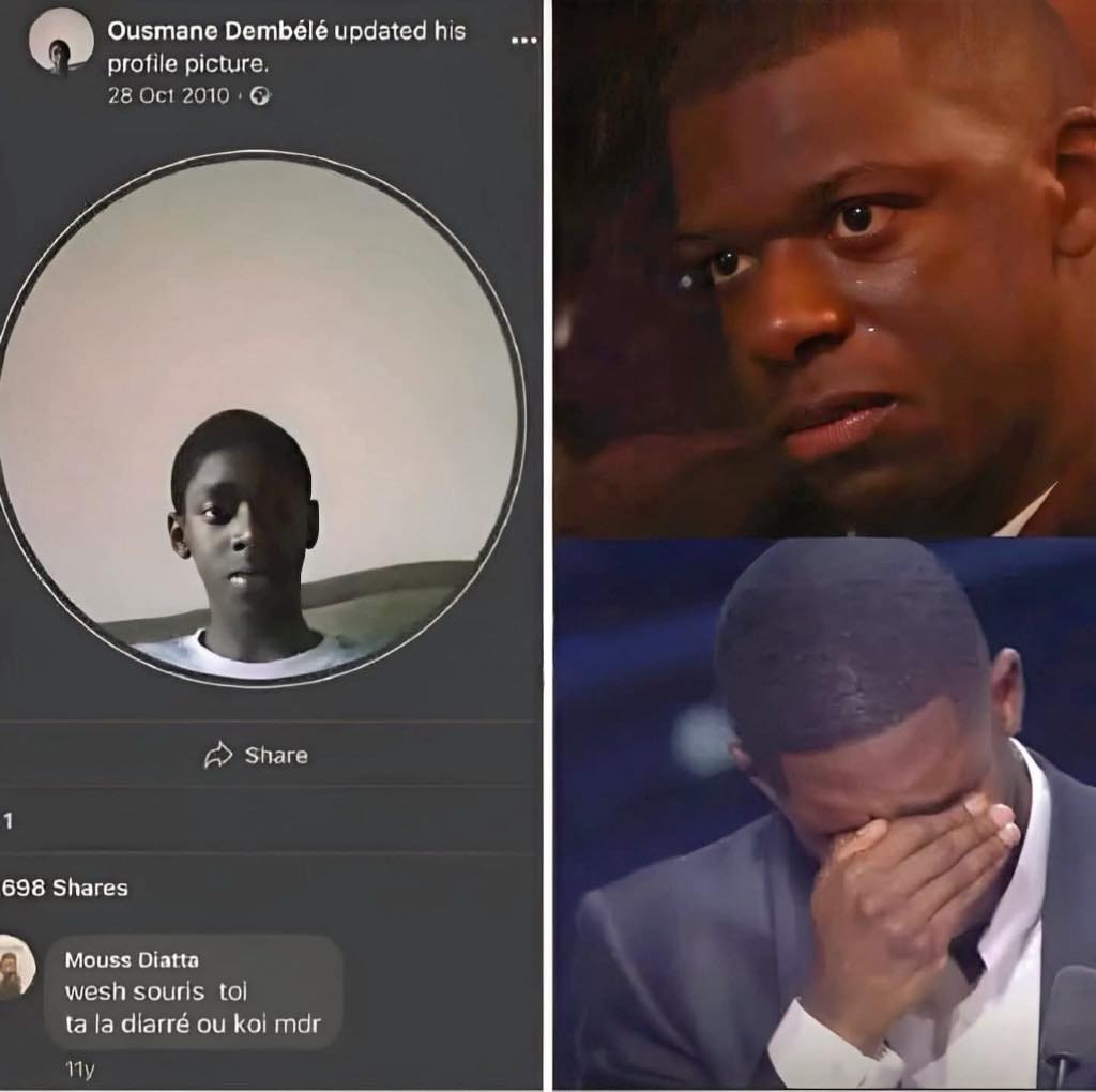 15-years ago, Ousmane Dembélé was busy changing his facebook profile picture and he had ZERO responses apart from one. His best friend Moustapha Diatta, who joked:

🗣️ “Yo, smile a bit — do you have diarrhea or what?"

They have been best friends since they were 4-years old and