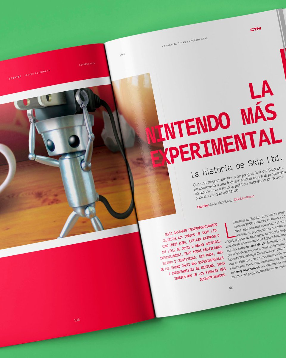 🤔¿Cuál dirías que es el estudio más «raro» de Nintendo?

Desde luego, Skip Ltd., el equipo detrás de Chibi-Robo!, fue uno de ellos.

✍️En nuestro próximo número, <a href="/SrEscribano/">Mr. ADN</a> nos habla de un grupo de creativos tan extravagantes como poco exitosos.