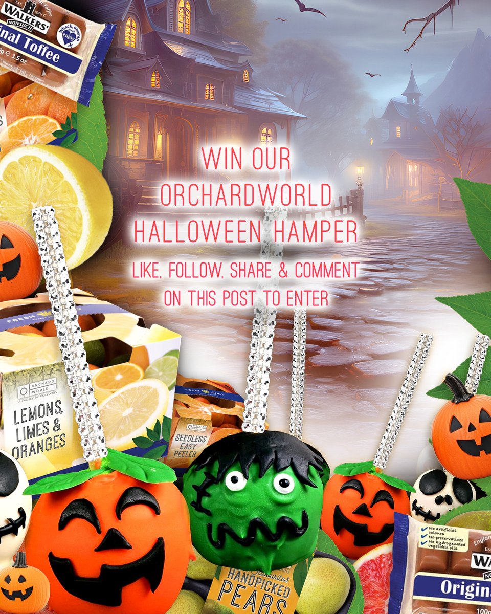 OrchardWorld_'s tweet image. Don’t fancy Toffee Apples? Then why not use the Pears…. also in the hamper. You can use any topping you like, and they always taste better when you have made them yourself, plus they will be new season fruit, so will taste absolutely amazing. Win Win.
1 x OrchardWorld Family…