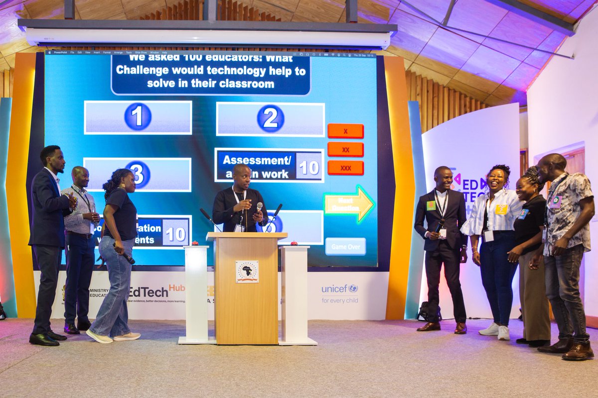 EdTechEAfrica's tweet image. Some of the questions are 👇
✓ What challenge would technology help educators to solve in their classroom?
✓ What are some of the things learners are likely to do when they get access to technology at school?
#NationalEdTechSummit2025 #EdTechFeud
