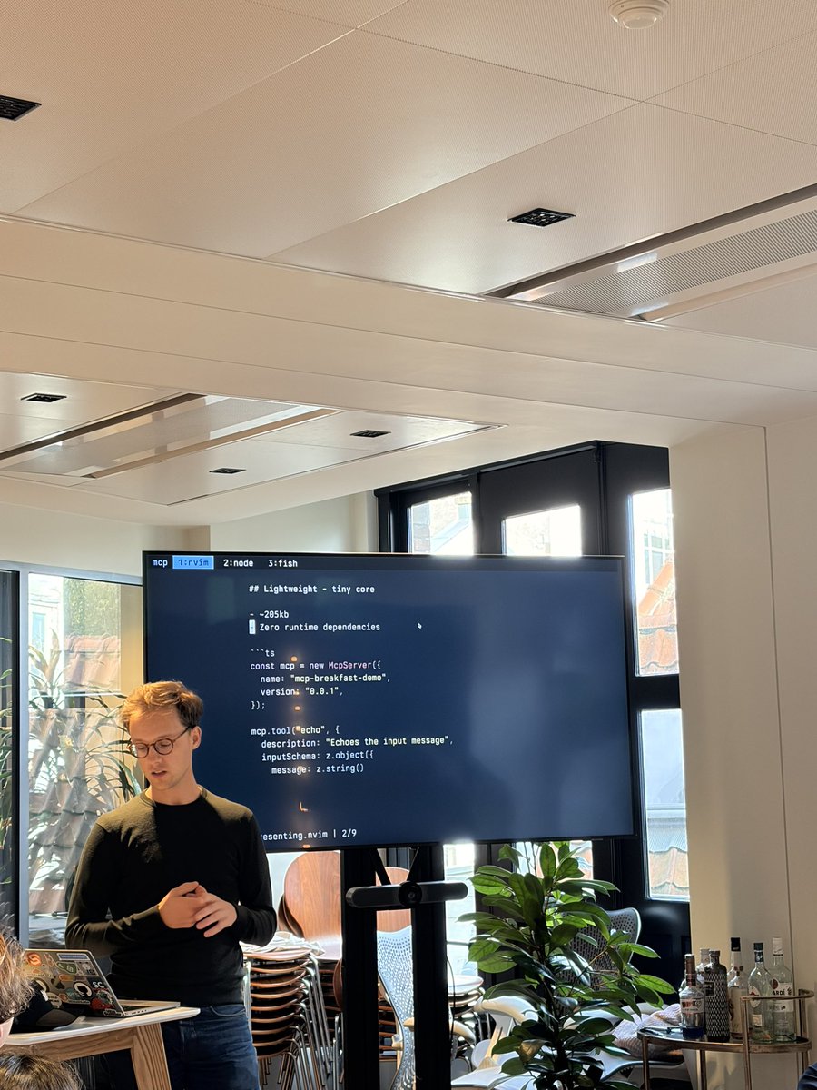 mies's tweet image. Great conversations, presentations and demos at our MCP Breakfast with @fiberplane and @posthog. Check out mcp-lite for building lightweight MCP servers: github.com/fiberplane/mcp… and @posthog MCP: posthog.com/docs/model-con…