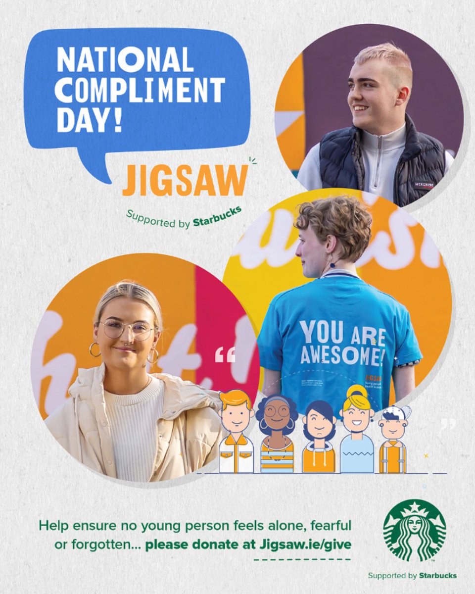 📣An eating disorder can affect how a person interprets comments &amp; even well-intentioned compliments may be perceived differently. On this National Compliment Day, we encourage sharing non appearance-based compliments that highlight qualities beyond physical appearance <a href="/JigsawYMH/">JigsawYMH</a>