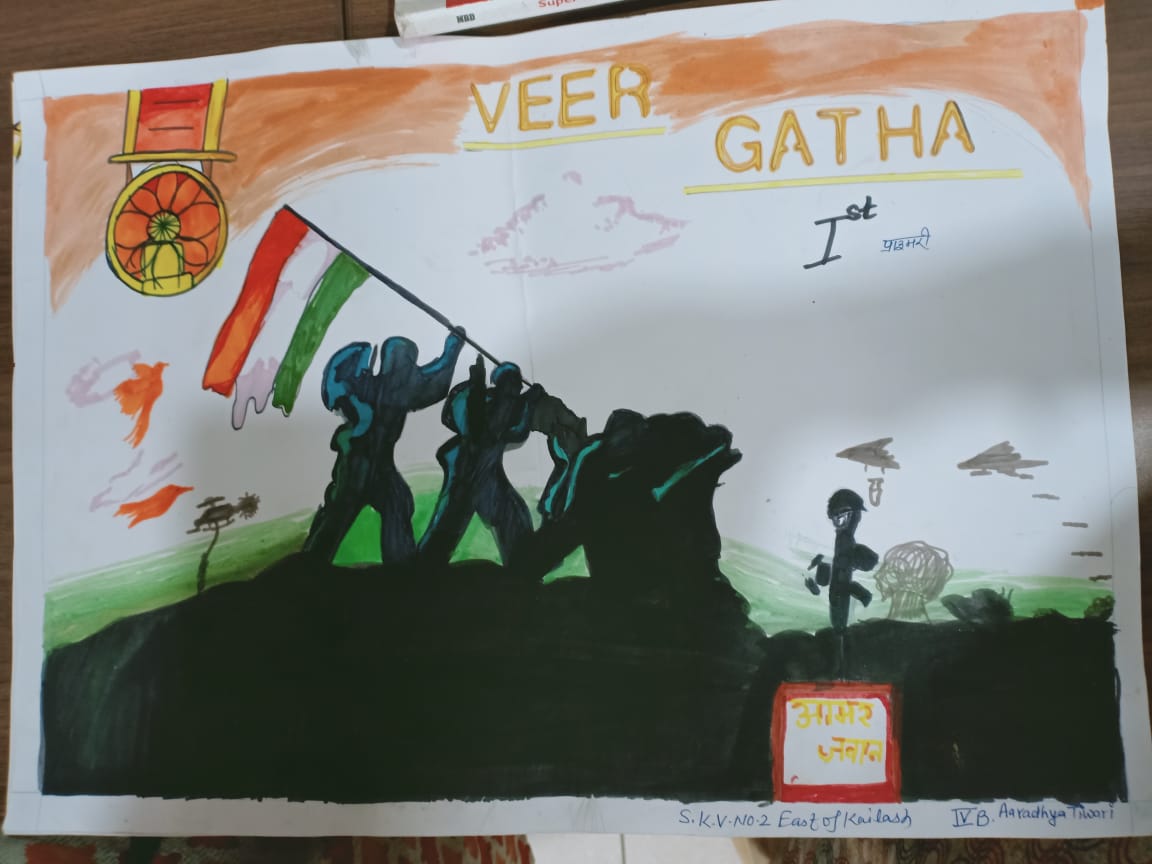 SKVNO2EOK's tweet photo. #veergatha5delhi  at SKV No.2 East of Kailash @SpokespersonMoD @PMOIndia @Dir_Education @SCERT2021 @sanjayjavin  @gupta_rekha @ashishsood_bjp @rajnathsingh @dpradhanbjpand @drmanishadiet https://t.co/9bh8fSIWA5