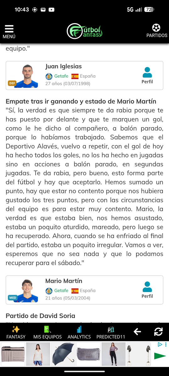 TRAPULIN1's tweet photo. Pendientes al estado de Mario Martín por una contusion en la cabeza, no es nada alarmante pero acabo aturdido el encuentro. En principio estará disponible para la J7 https://t.co/26wwtQ0whL