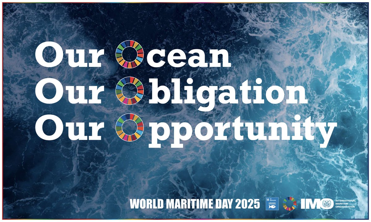 Happy World Maritime Day! 

This year's theme, "Our Ocean, Our Obligation, Our Opportunity", focuses on the ocean’s vital role in the world economy, with more than 80% of global trade transported by sea. 

Discover more and join us in spreading the word! imo.org/en/about/event…