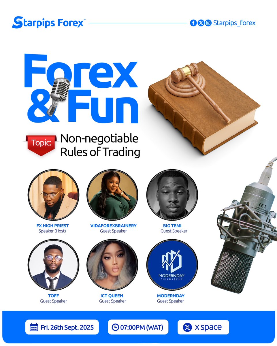 Starpips_forex's tweet image. It’s Getting Bigger & Better!
We’re Bringing Your Favorite Traders Your Way Every Friday.
Whose Ready To Learn The Non-negotiable Rules Of Trading
Turn Up Tomorrow Let’s Have Some Fun While Learning 🥂