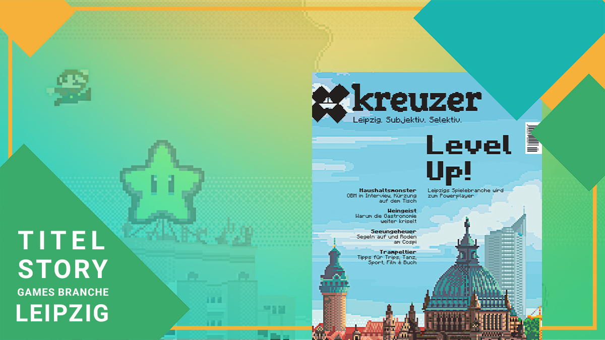 GamesXRMD's tweet photo. Level up für die Leipziger Games Branche 🌟 So titelt der aktuelle @kreuzer_leipzig
Im Artikel findet ihr einen ehrlichen Blick auf den Standort mit Chancen &amp; Hürden, gemixt mit Stimmen der lokalen Protagonist*innen sowie Games &amp; Events 
#Games #Leipzig #Cover #Kreuzer #LevelUp https://t.co/WHgY9oXBqW