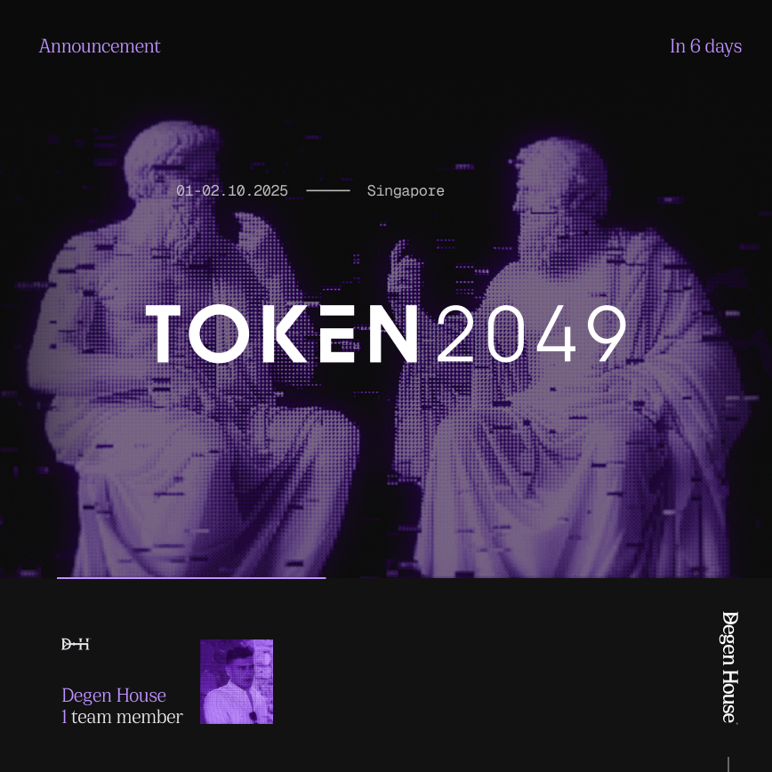 Singapore, we’re coming for you!

<a href="/token2049/">TOKEN2049</a> is happening Oct 1-2, and our co-founder <a href="/mihal_wojtas/">Wojtas 🇵🇱</a> will be on the ground

Building in Web3? Drop him a DM and let’s connect 🤝