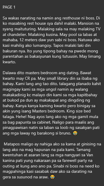 AlterOfan83223's tweet photo. Part 4: Boss ni Papa 

Pages 1 - 3 
Sender: Employee's Son 

#ConfessionOfanAlter625
#ConfessionOfanAlter610 
#ConfessionOfanAlter569 
#ConfessionOfanAlter589 https://t.co/jfx3ye3CYo