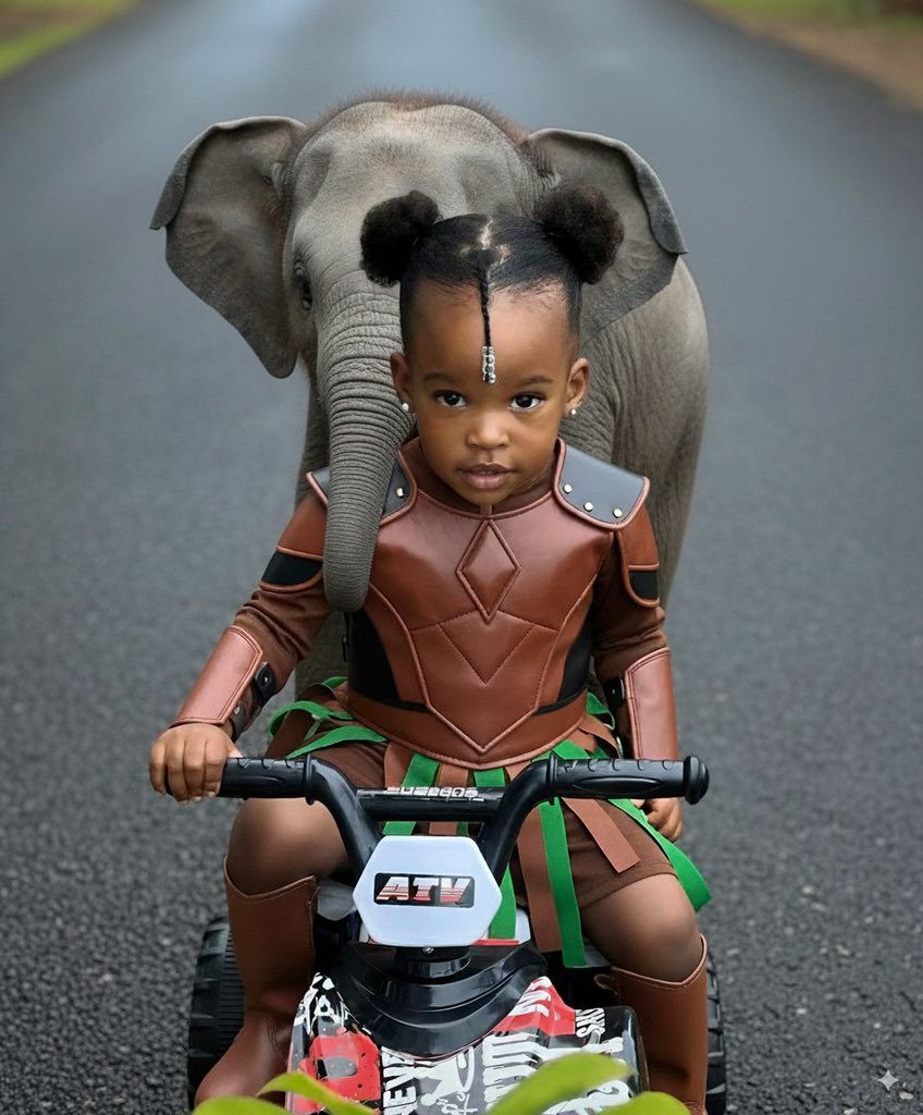 Warrior Princess 👸🏽 
God gave me the perfect gift. ❤️

@MosimaHera 1st of her kind 🐘