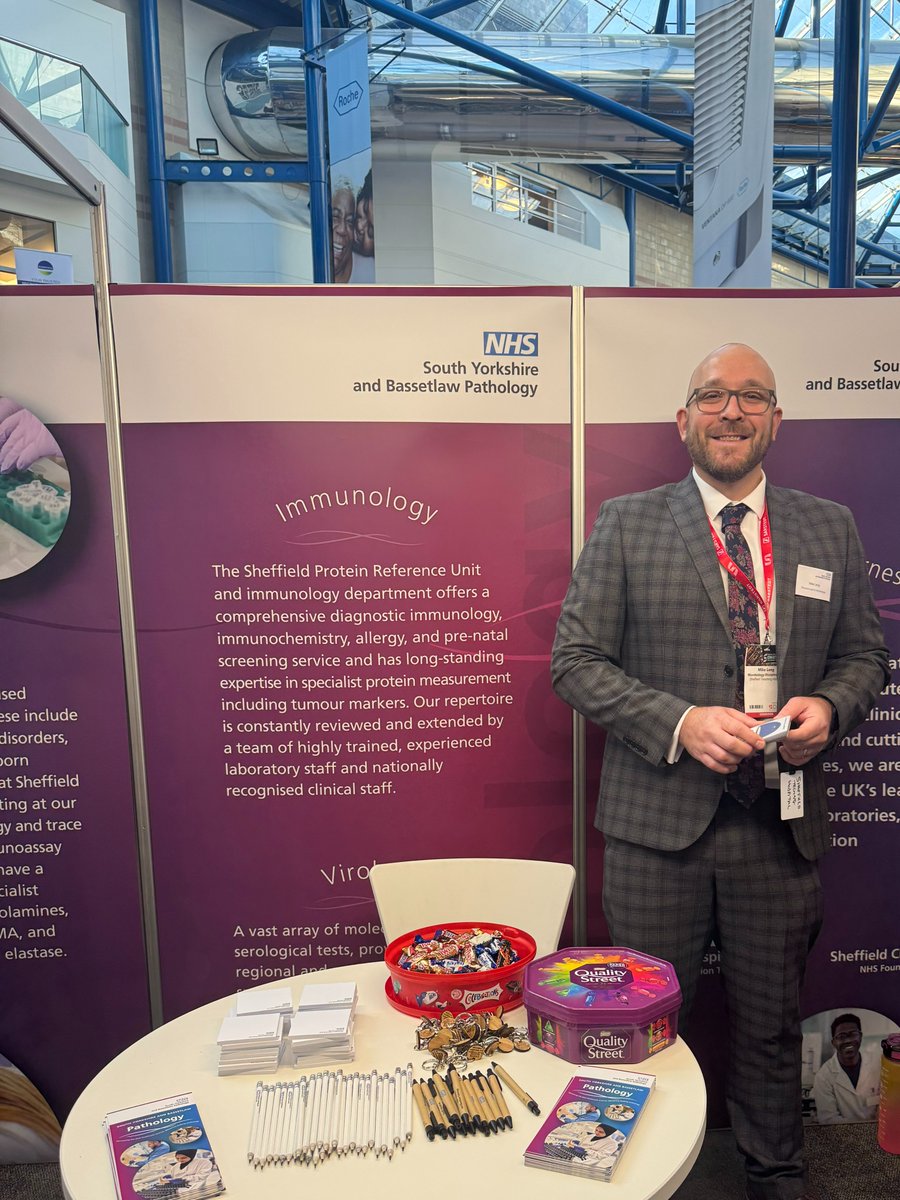 It’s the final day of #IBMSCongress2025 🎉
We’re at stand R7 with the South Yorkshire &amp; Bassetlaw Pathology team – come grab some sweets 🍬, a chat 🗣️, and maybe even a pen 🖊️ before they all disappear! 
#Pathology #NHS #IBMSCongress