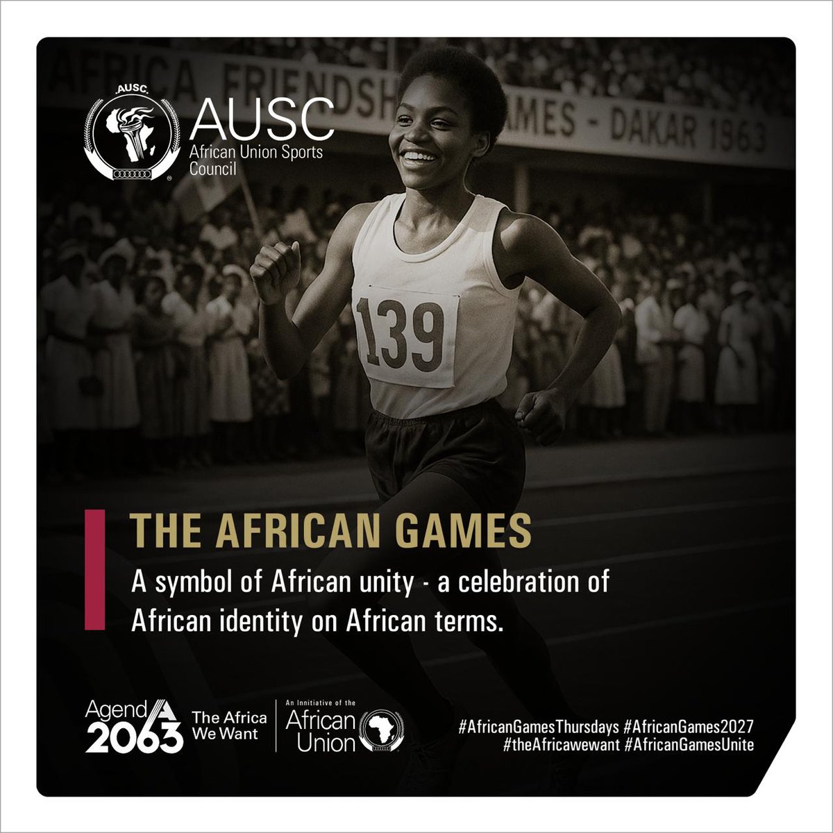 The African Games were founded to develop African sports by providing a continental platform to showcase talent and prepare for global competitions. The Games became a symbol of African unity and peaceful co-existence - a celebration of African identity on African terms.