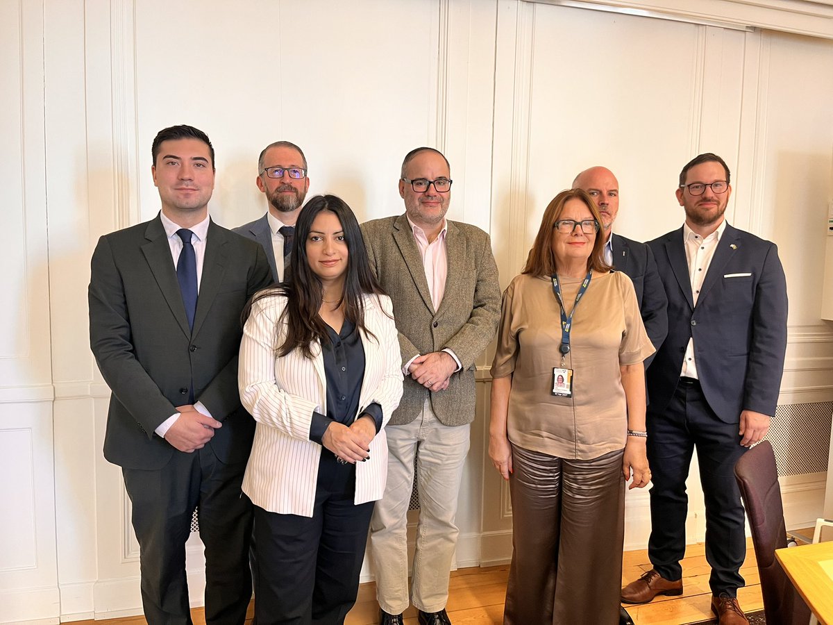 Yesterday,  <a href="/GRFriedrich/">Roland Friedrich</a> and #SamRose and I had an depth discussion with the leader of the left party <a href="/dadgostarnooshi/">Nooshi Dadgostar</a> of Sweden 🇸🇪 as well as party members <a href="/hsvenneling/">Håkan Svenneling</a>, Lotta Johnsson Fornarve and <a href="/A_Lennkvist/">Andreas Lennkvist Manriquez</a> on <a href="/UNRWA/">UNRWA</a>’s operations including the situation in #Gaza and the