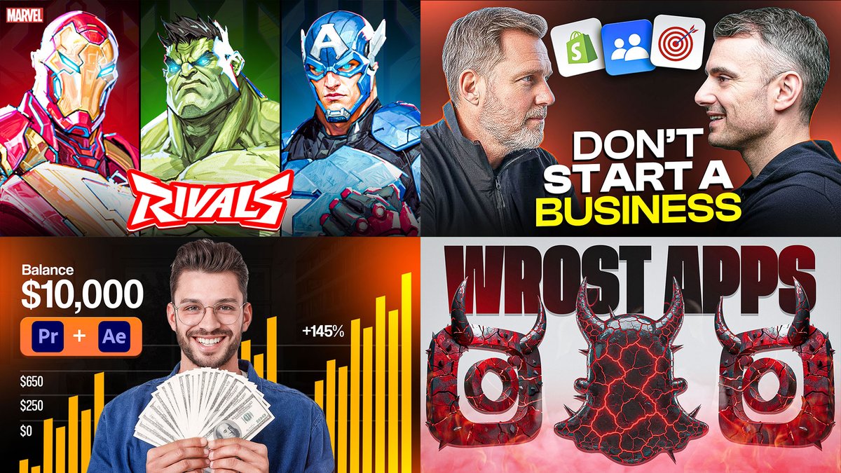 Just wrapped up a recent thumbnails for a client! 🎯
Which one’s your favorite? 👇

Drop your thoughts &amp; feedback! 💬
Need a thumbnail designer? DM me!