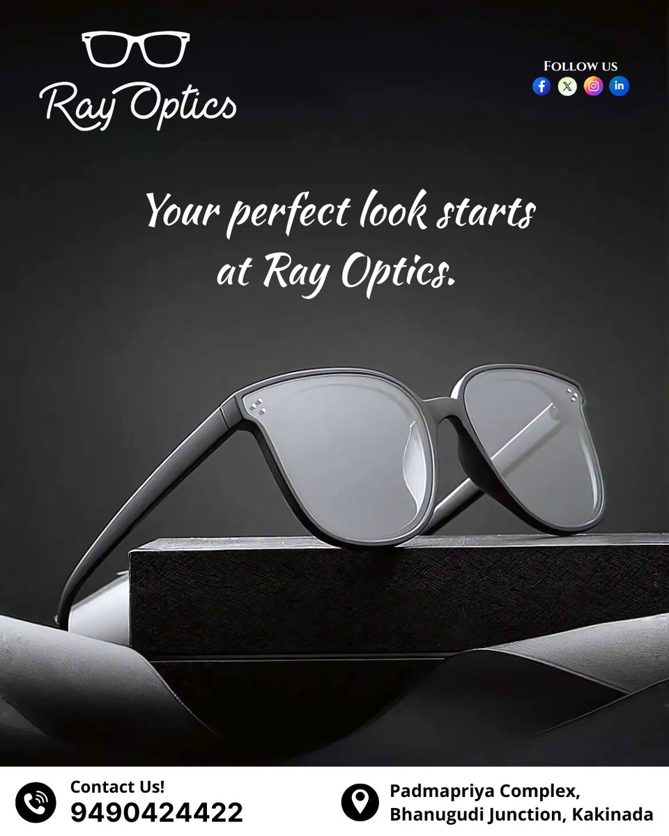 RayOptics01's tweet image. ✨ Elevate your style with premium eyewear from Ray Optics 👓

📍 Visit us at Padmapriya Complex, Bhanugudi Junction, Kakinada
📞 Contact: 9490424422

#RayOptics #PerfectLook #StylishFrames #TrendyEyewear #LuxuryEyewear #OpticalStore #FashionFrames #StylishLook #DesignerEyewear