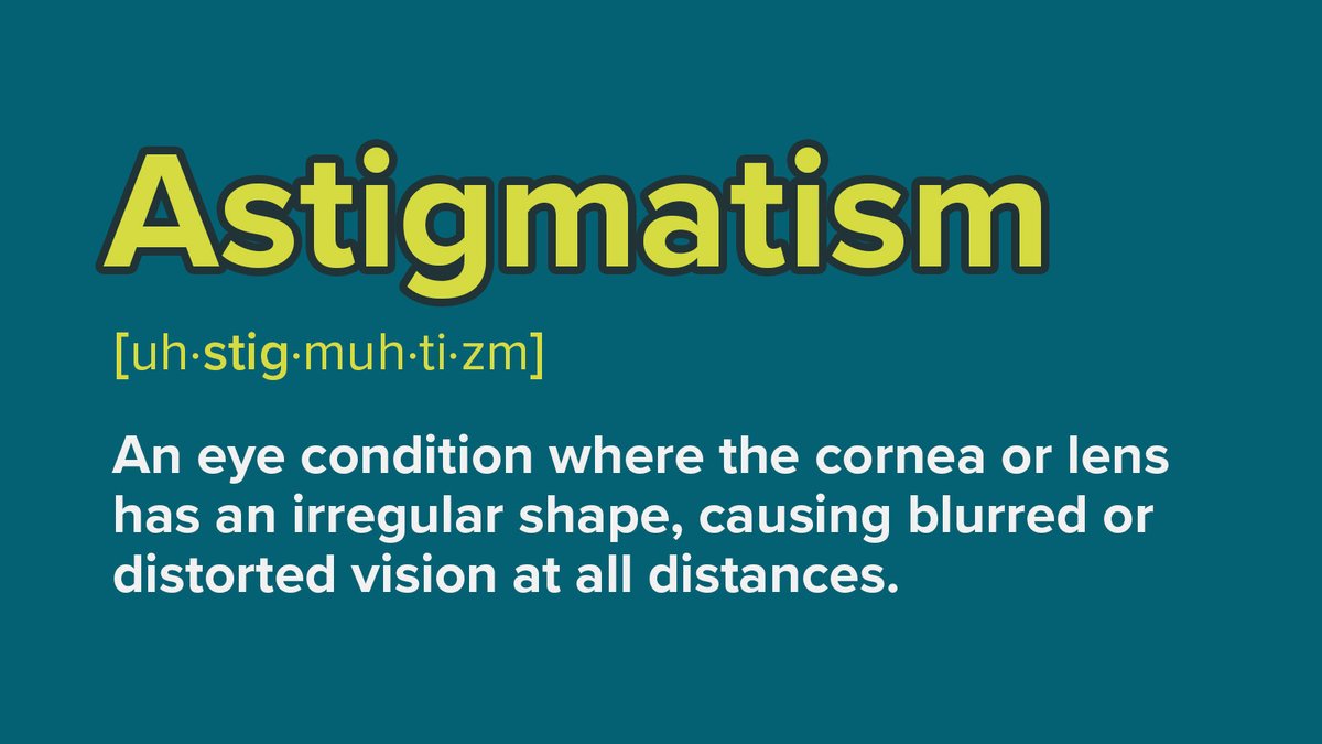 gsc1's tweet image. #ScienceWordOfTheWeek

 👁️Astigmatism - An eye condition where the cornea or lens has an irregular shape, causing blurred or distorted vision at all distances.
