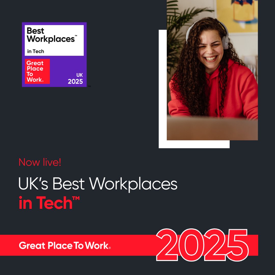GPTW_UK's tweet image. Our final sector-specific Best Workplaces List of the month is here! 🌟 Discover the UK's Best Workplaces in Tech 2025, online NOW: hubs.ly/Q03CMGxn0

#ukbestworkplaces