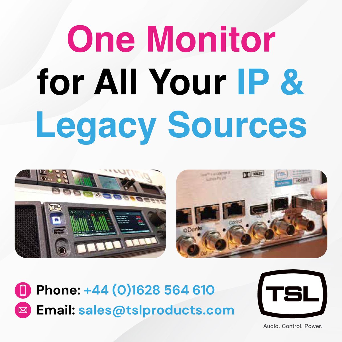 TSL_Products's tweet image. Simplify your hybrid audio workflows with PAM-IP - monitor ST 2110, SDI, AES, and more from one unit. Loudness, Dolby decode, PTP &amp;amp; remote config included.
📞 Book a call: outlook.office.com/owa/calendar/C… 
#PAMIP #BroadcastTech #TSL