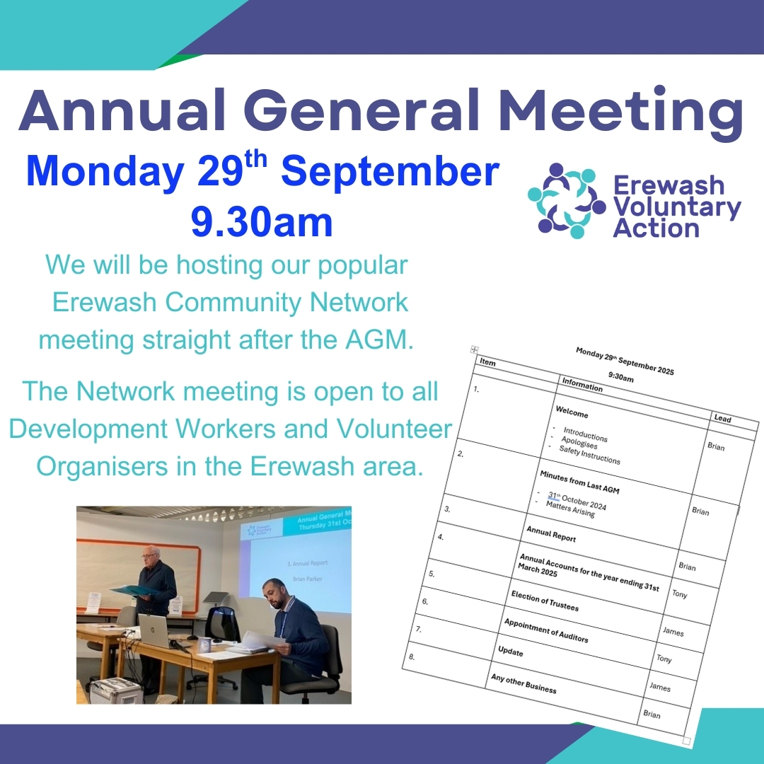 📢AGM &amp; Erewash Community Network - 29th Sept 25
