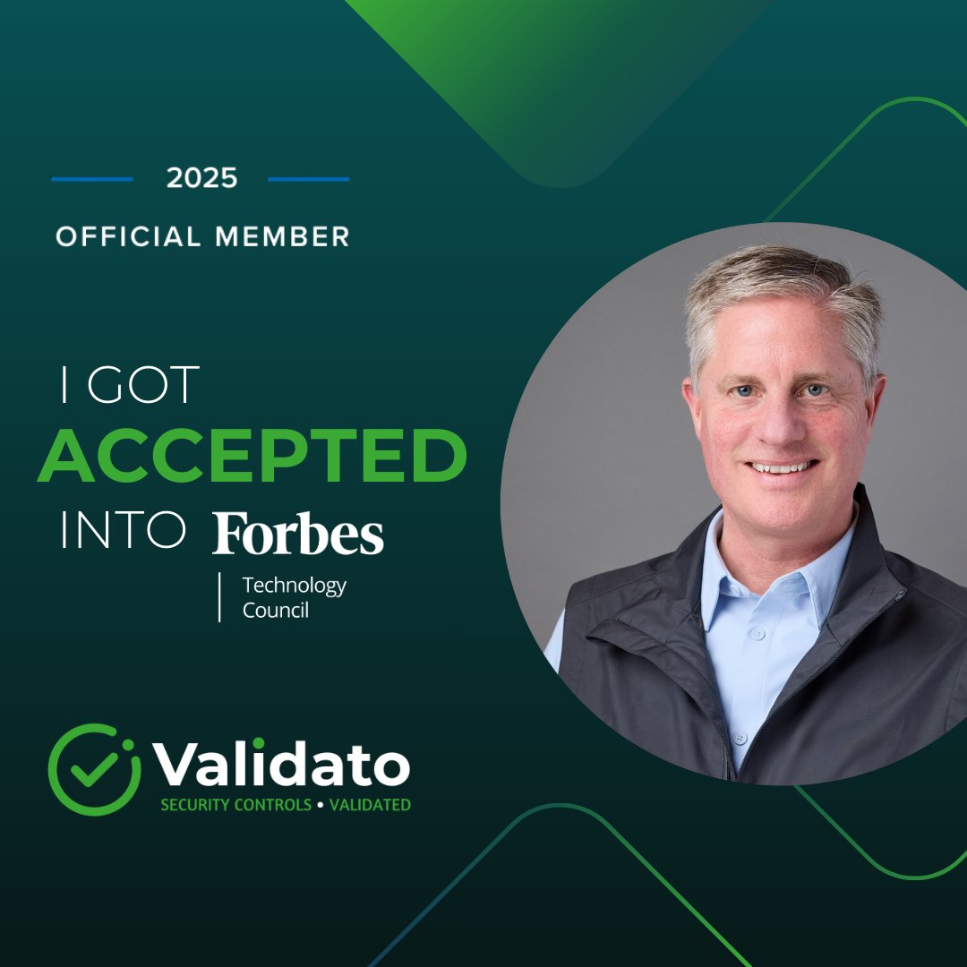 Validato1's tweet image. Validato CEO Ronan Lavelle joins the Forbes Technology Council. We’re proud to see his expertise recognized and look forward to his continued leadership in defending businesses from cyber threats.

#ForbesTechnologyCouncil #Cybersecurity #Validato #AdversarialExposureValidation