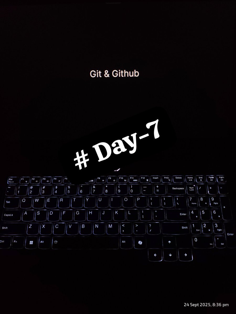 rajeshmaity07's tweet image. 📅 Day 7 – Sheryians Coding School
🖥️ Git Deep Dive:
📂 Working Dir → git add → 📝 Staging
💾 git commit -m → Local Repo
☁️ Push to Remote (GitHub)
🔄 git checkout &amp;lt;ID&amp;gt; = switch version
🌿 git checkout master = back to main
Track what, when, who! #Git #Coding #Day7