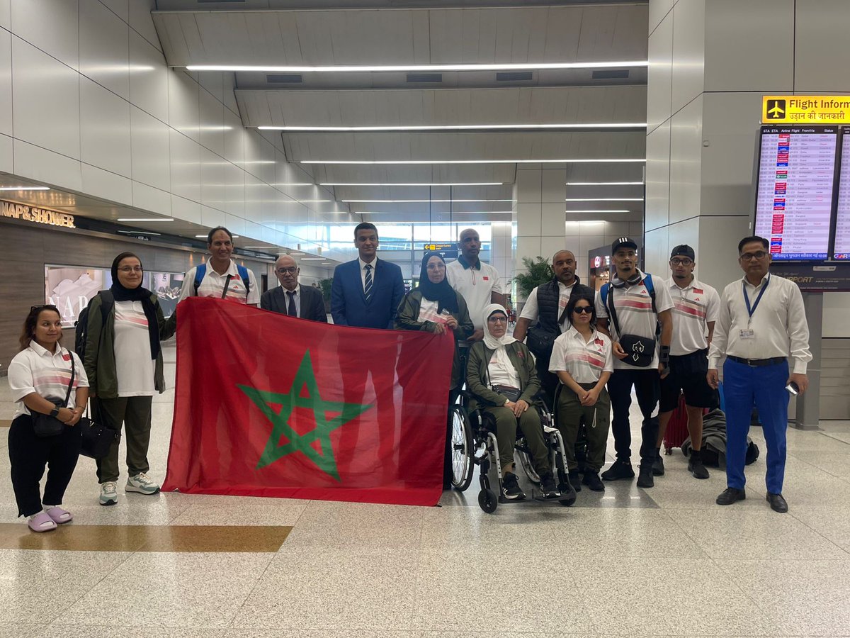 The Embassy of the Kingdom of Morocco warmly welcomes the Moroccan National Paralympic Team participating in the 12th World Para Athletics Championships at Delhi’s Jawaharlal Nehru Stadium, which will take place in New Delhi from 27 September to 5 October 2025.
