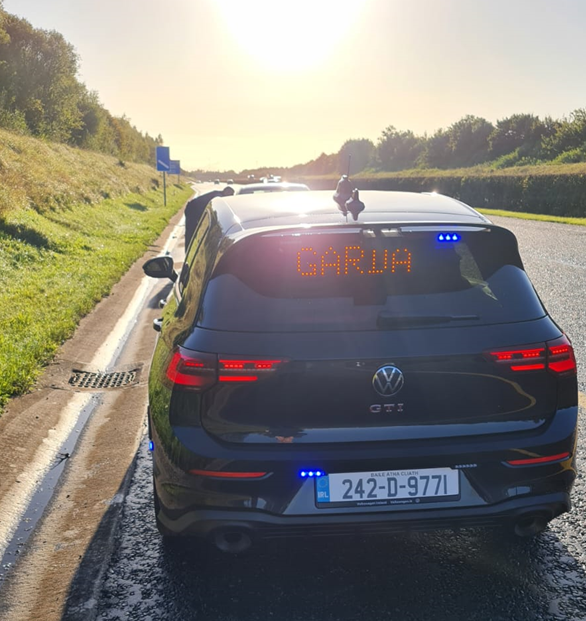GardaTraffic's tweet photo. Whilst on patrol on M7in Nass in an unmarked patrol car stopped car driving in an erratic manner. 

Driver was disqualified and had No Insurance or NCT. Driver arrested and Charged.

The car was also impounded

Court to follow.

#SaferRoads https://t.co/P7M65OpnS6