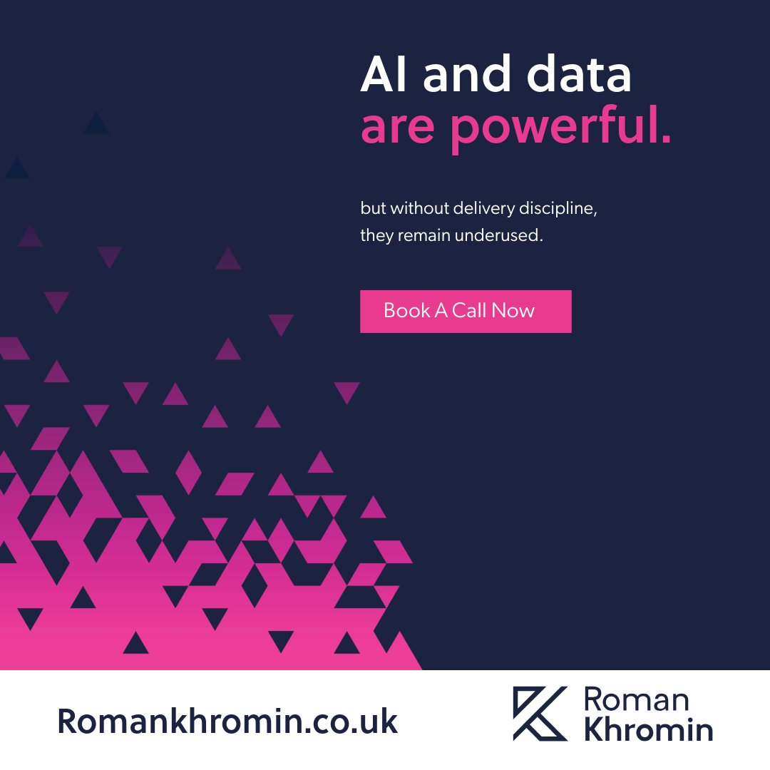 romankhromin's tweet image. AI and data are powerful - but without delivery discipline, they remain underused. 📡

Unlock potential with strategies built to scale and sustain.

Learn more: romankhromin.com
#AIExecution #DataStrategy #CxOEnablement #TransformationSupport #AIScale