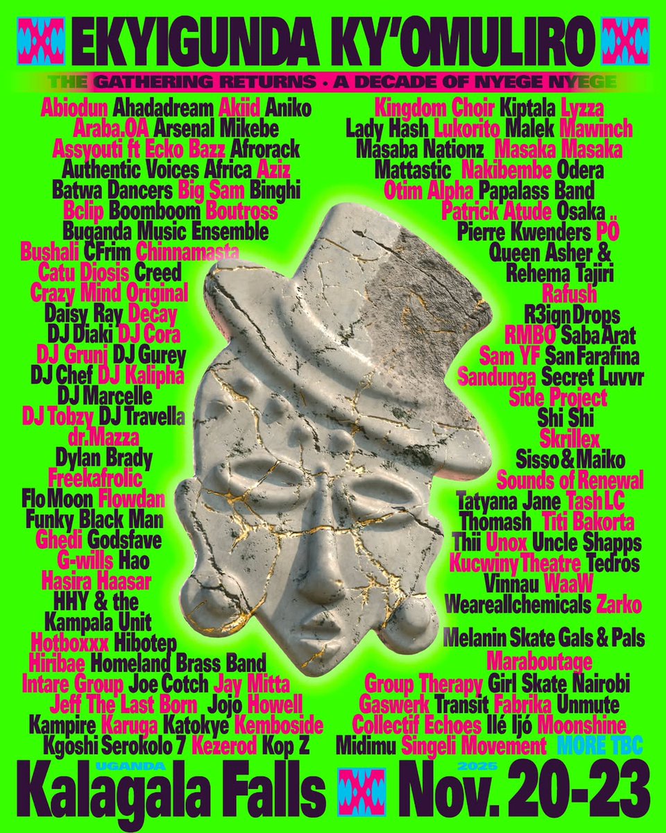 boys &amp; boyettes, i'll be performing at Nyege Nyege, November 20th-23rd, plan to pull through🐼 

Til then, bop to my catalog: open.spotify.com/album/1uAdxpqA…💫