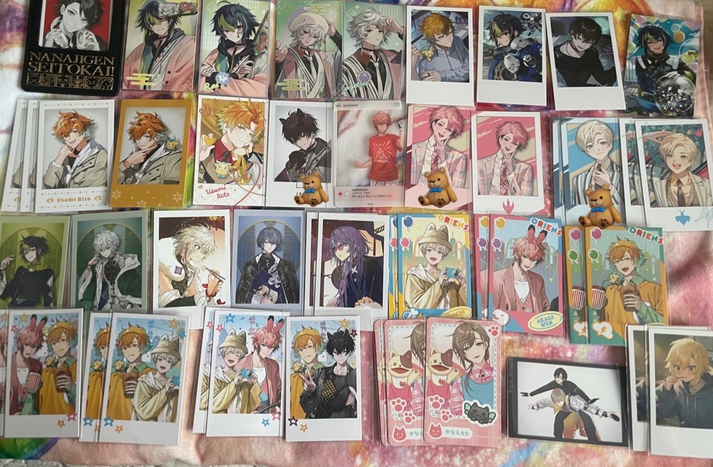 okiyusa's tweet photo. 【交換/譲渡】にじさんじ ChroNoiR VOLTACTION 2時だとか Oriens Dytica 3SKM OS特典 チェキ風トレカカード トレカ チェキ

    譲：写真①～⑦
    求：ﾘﾄﾘﾝ記載物( https://t.co/bkqJMeir2O )＞写真⑧(詳細内容)＞定価＋送料

詳細を8枚目写真に記載。1枚からでも◎ お気軽にお声掛けください。 https://t.co/3cPEF4B4F2