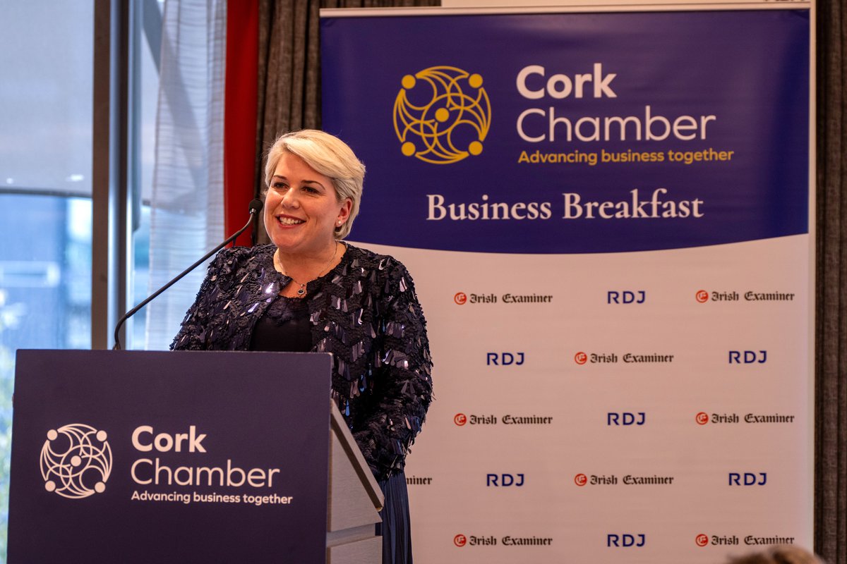 RDJ_LLP's tweet photo. RDJ was proud to co-sponsor the @CorkChamber  Business Breakfast with @irishexaminer on 24 Sept at the Clayton Hotel. Sandra Daly, CEO of Mater Private Cork, spoke on public-private healthcare collaboration, AI, &amp; sector challenges. Read more: https://t.co/Yc1I1N52p5
#CCBreakfast https://t.co/BZksXH9QhW