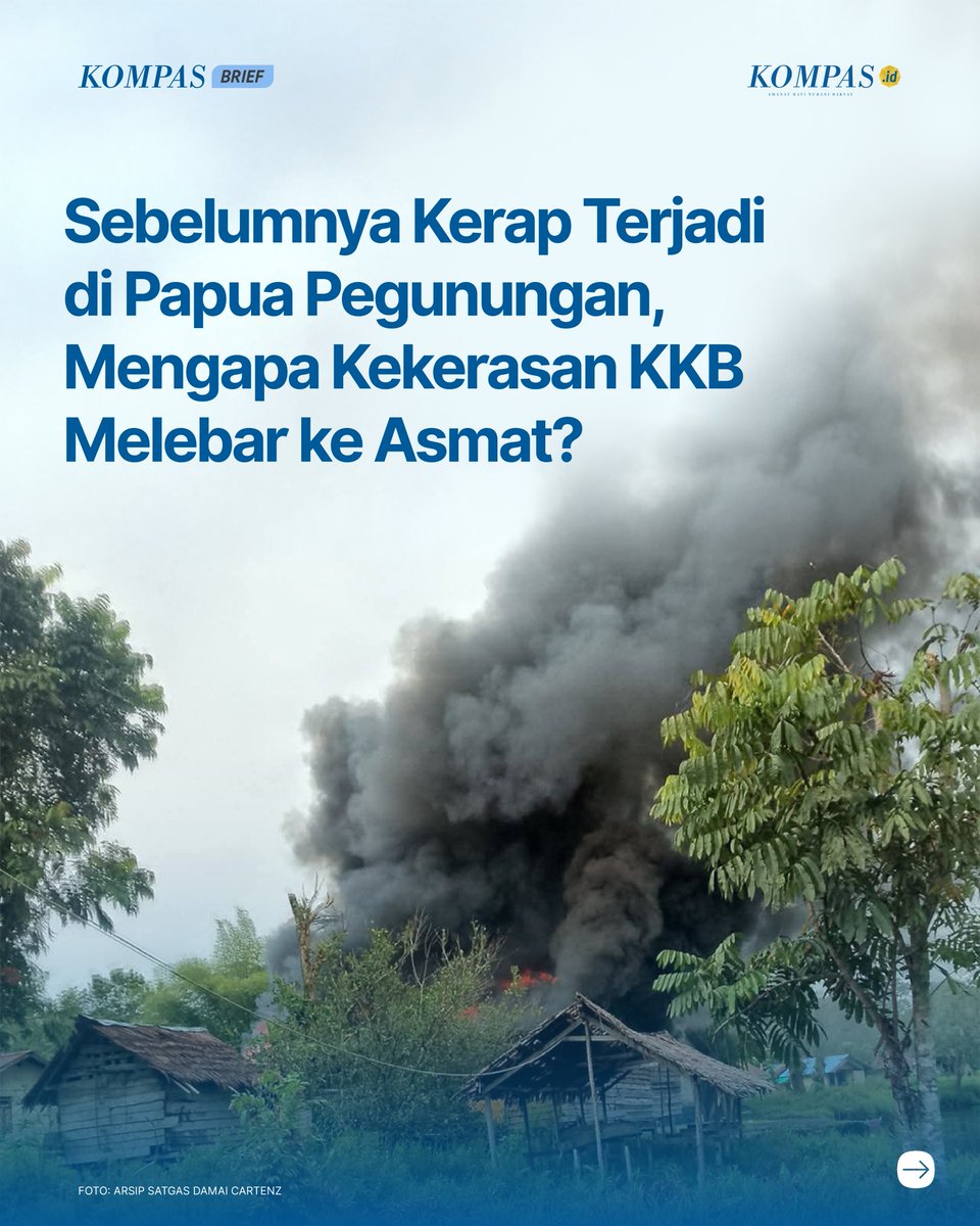 #UtasKompas 

Kelompok kriminal bersenjata atau KKB dilaporkan menembak mati seorang warga sipil, Indra Guru Wardana, di Distrik Kolf Braza, Kabupaten Asmat, Papua Selatan, Minggu (21/9/2025). Selain itu, para pelaku juga dilaporkan membakar rumah korban hingga rata dengan tanah.