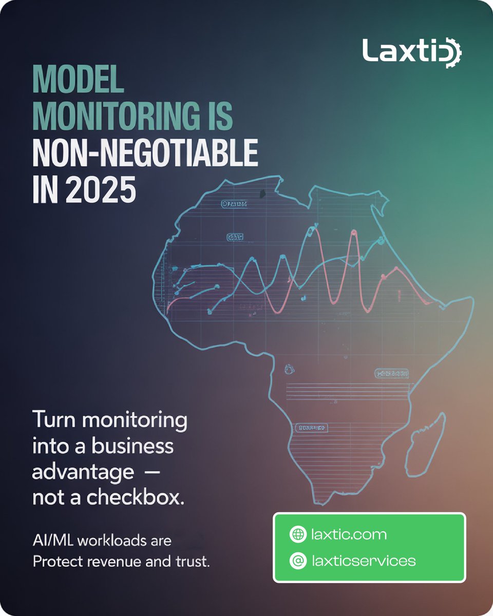 laxticservices's tweet image. AI observability isn’t optional in 2025. Model drift, compliance needs, and business risk make continuous monitoring essential. Laxtic pairs MLOps + monitoring to keep AI reliable and auditable. Book a quick MLOps health check.
#AIObservability #MLOps #ModelMonitoring