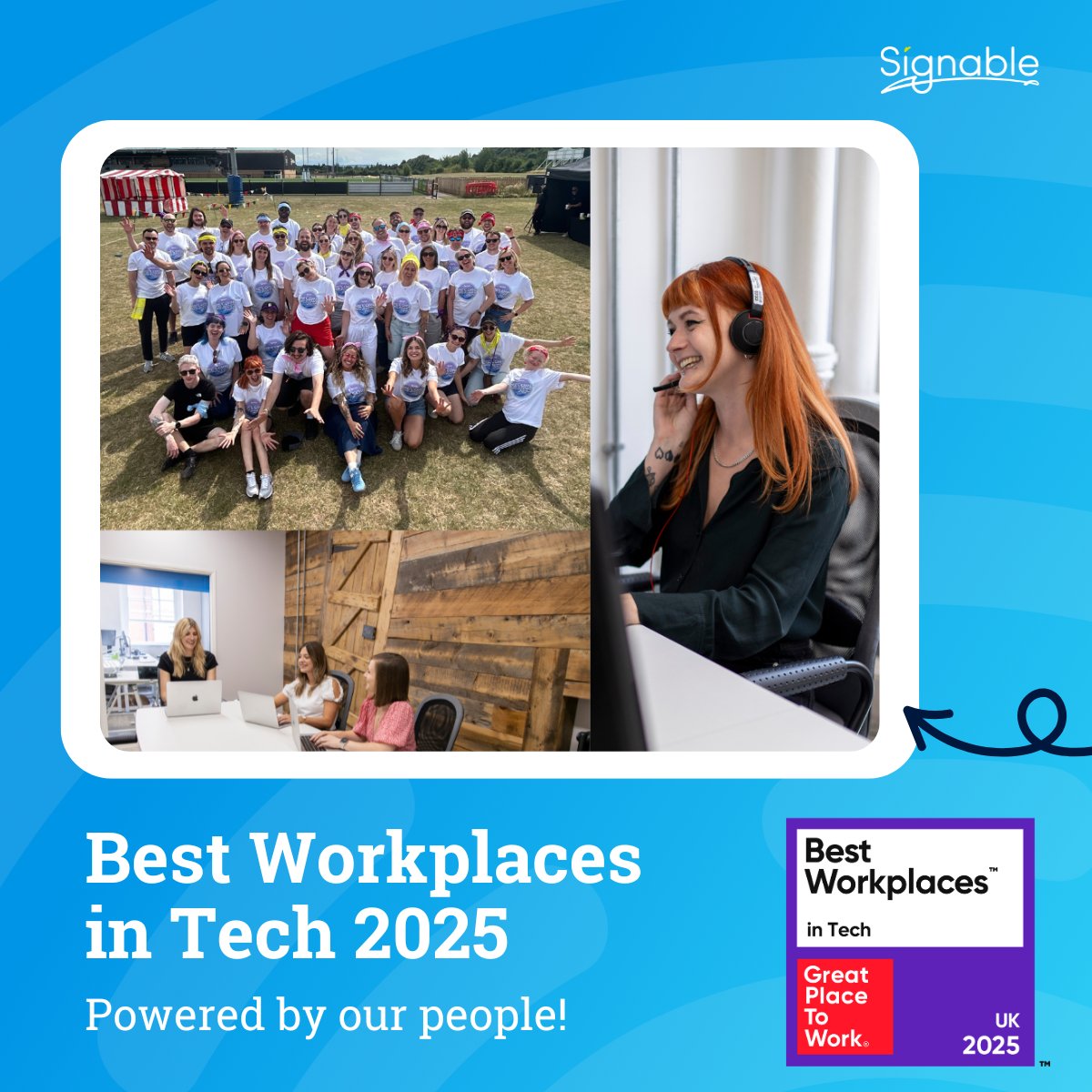 🎉 We’ve got some exciting news to share! 🎉

Signable has officially been recognised by <a href="/GPTW_UK/">Great Place to Work® UK</a>
 as one of the Best Workplaces in Tech 2025! 

A huge thank you to our incredible team for making Signable not just a place to work, but a place to belong. 🙌