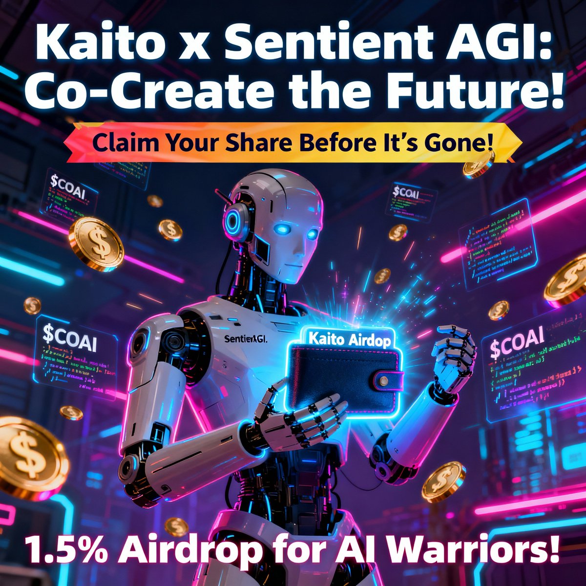 MondolMilo9561's tweet photo. 🚀 @sentient AGI just dropped into @kaito’s airdrop zone!
AI meets alpha—real-time research, smarter prompts, and AGI-powered insights.
🎯 Hunt answers. Earn rewards.
🔗 Powered by Sentient. Hosted by Kaito.
#AirdropAlert #AGI #KaitoAI #CryptoBangladesh #CR7 #Milon https://t.co/3h5xjjJlpq