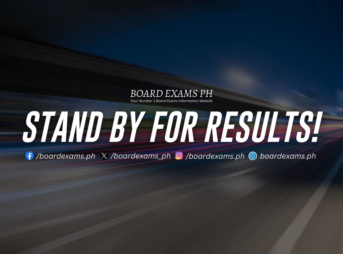 𝗦𝗧𝗔𝗡𝗗 𝗕𝗬 𝗙𝗢𝗥 𝗥𝗘𝗦𝗨𝗟𝗧𝗦! 🙏

The September 2025 Psychologists Licensure Exam results are expected to be released
anytime soon! 🙏

➝ Monitor the Results Here:
✅ Main Page: tinyurl.com/PsychologistsR…
✅ Topnotchers: tinyurl.com/PsychologistsT…
✅ Top Schools: