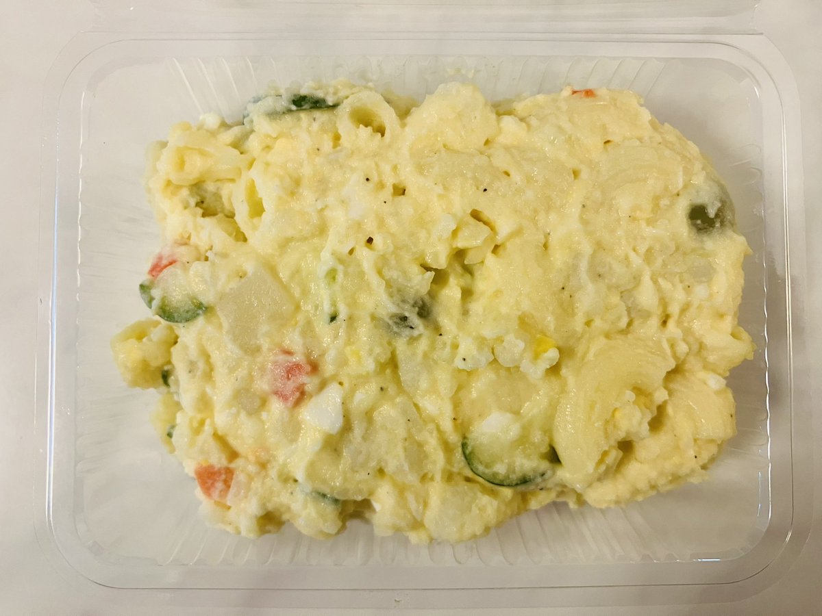 #今日のランチ
冷し（沖縄）そば、ポテトサラダ