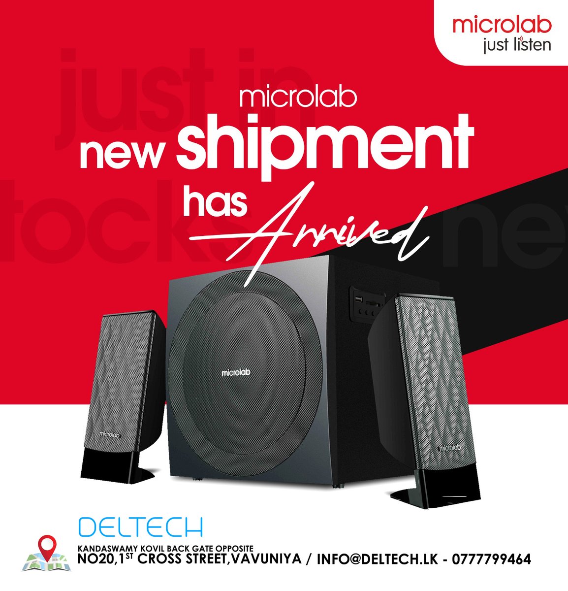 MICROLAB B77BT BLUETOOTH SPEAKER(1y) MODELS ⭕ or more information : 
📌No 20,1st Cross Street, Vavuniya 
🤙077 779 9464 / 0244123124 
🌐: deltech.lk 
☎️: 076 096 2621 
🏢 Store location- 📍goo.gl/maps/DiuaUxVKv…