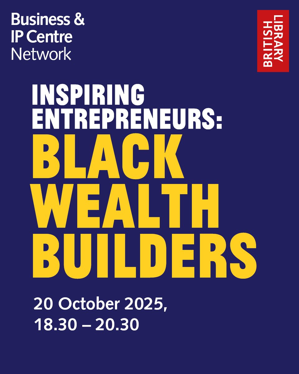 Business & IP Centre (@bipc) on Twitter photo Celebrate Black History Month with stories from Inspiring Entrepreneurs! 👏
Join us on 20 October for a panel discussion celebrating Black entrepreneurs who are breaking barriers and reshaping industries - hosted by BBC Radio 1Xtra host <a href="/RichieBrave/">Richie Brave</a>
bit.ly/blackwealthbui… Celebrate Black History Month with stories from Inspiring Entrepreneurs! 👏
Join us on 20 October for a panel discussion celebrating Black entrepreneurs who are breaking barriers and reshaping industries - hosted by BBC Radio 1Xtra host <a href="/RichieBrave/">Richie Brave</a>
bit.ly/blackwealthbui…
