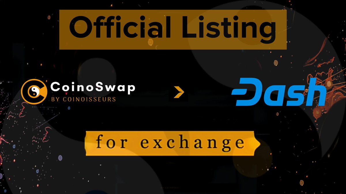 🚨 Official Listing Announcement 🚨

CoinoSwap is officially listed on Dash.org/buy ⚡✨

You can now swap $DASH instantly on CoinoSwap with full cross-chain support — no signups, no KYC, just seamless non-custodial crypto swaps.

Start swapping $DASH now at 🔗