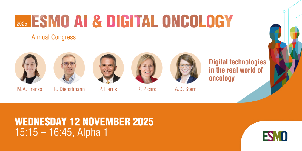 🤖 #ESMOAI25: Your not-to-miss sessions! Digital technologies in the real world of oncology, featuring discussions on how digital health is transforming care pathways, clinical research and more! #HealthAI

⏰ Register by 22 October and benefit from advantageous fees

🔗