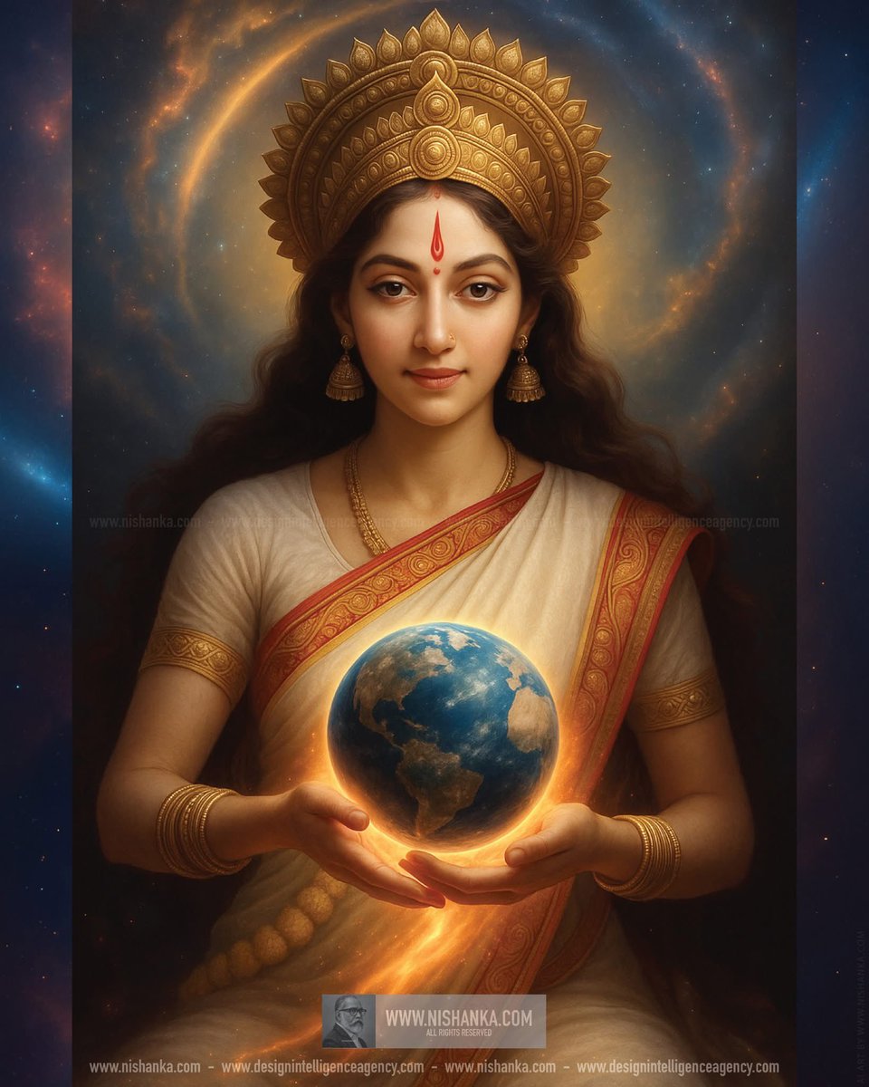 Nishanka's tweet photo. Navaratri: The triumph of Goddess Durga over the demon Mahishasura, a reminder that good always prevails over evil, each of the nine nights celebrates the divine feminine in her different forms, Durga for strength, Lakshmi for abundance, and Saraswati for wisdom.

#hindus https://t.co/JGJEE0cAR1