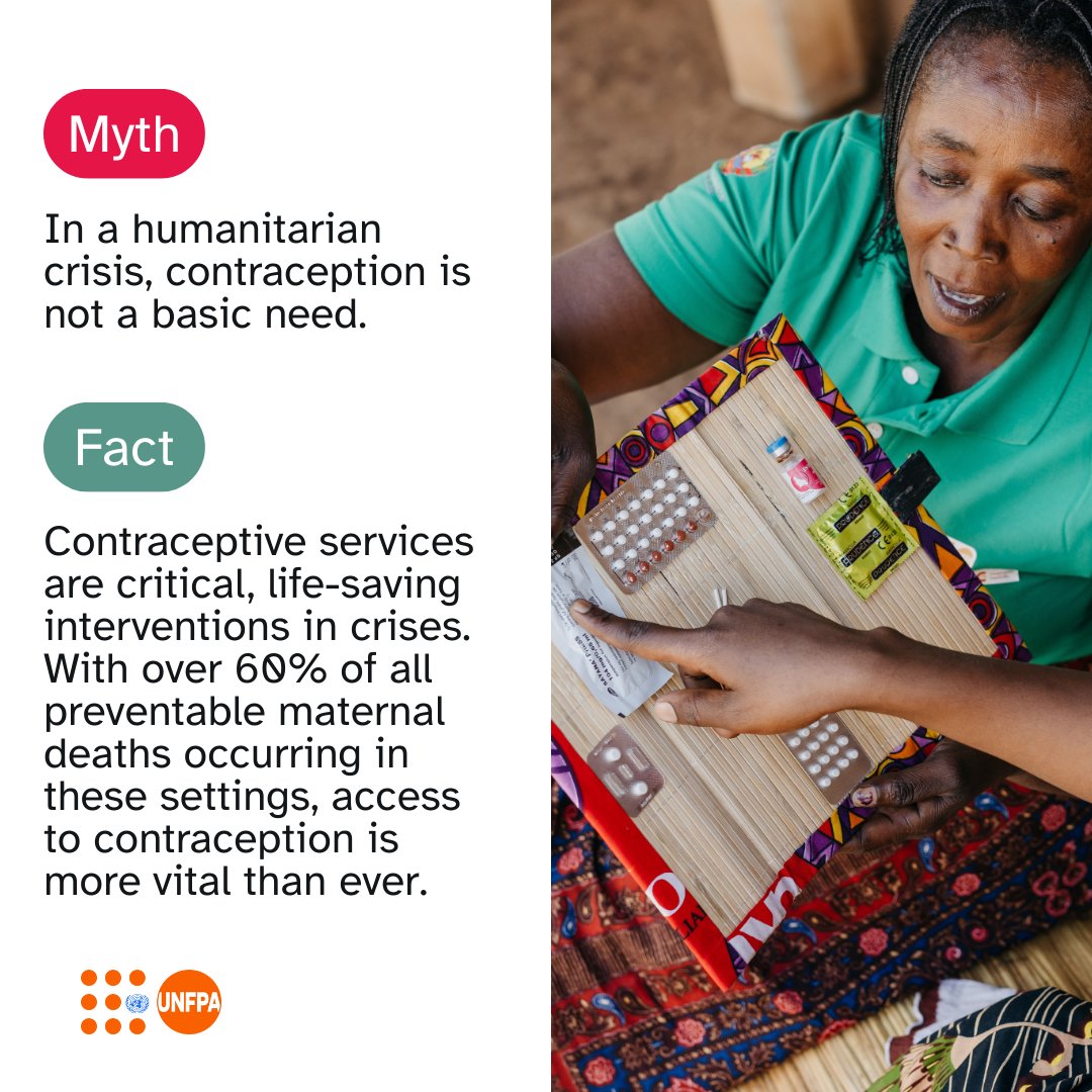 📢 Access to #Contraception is a human right, not a luxury.

When health systems are fragile, ensuring safe and reliable contraception can save lives.

See how @‌UNFPA—the @un sexual and reproductive health agency—is delivering care in emergencies: unf.pa/he