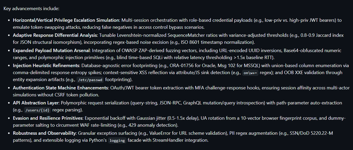 ErrorFiat's tweet photo. IDOR-Forge V2.0 Released!

IDOR-Forge v2.0 represents a paradigm shift in automated vulnerability assessment for Insecure Direct Object References (IDOR), transitioning from rudimentary parameter fuzzing to a robust, context-aware scanning paradigm... https://t.co/6E0rNY2Sqz