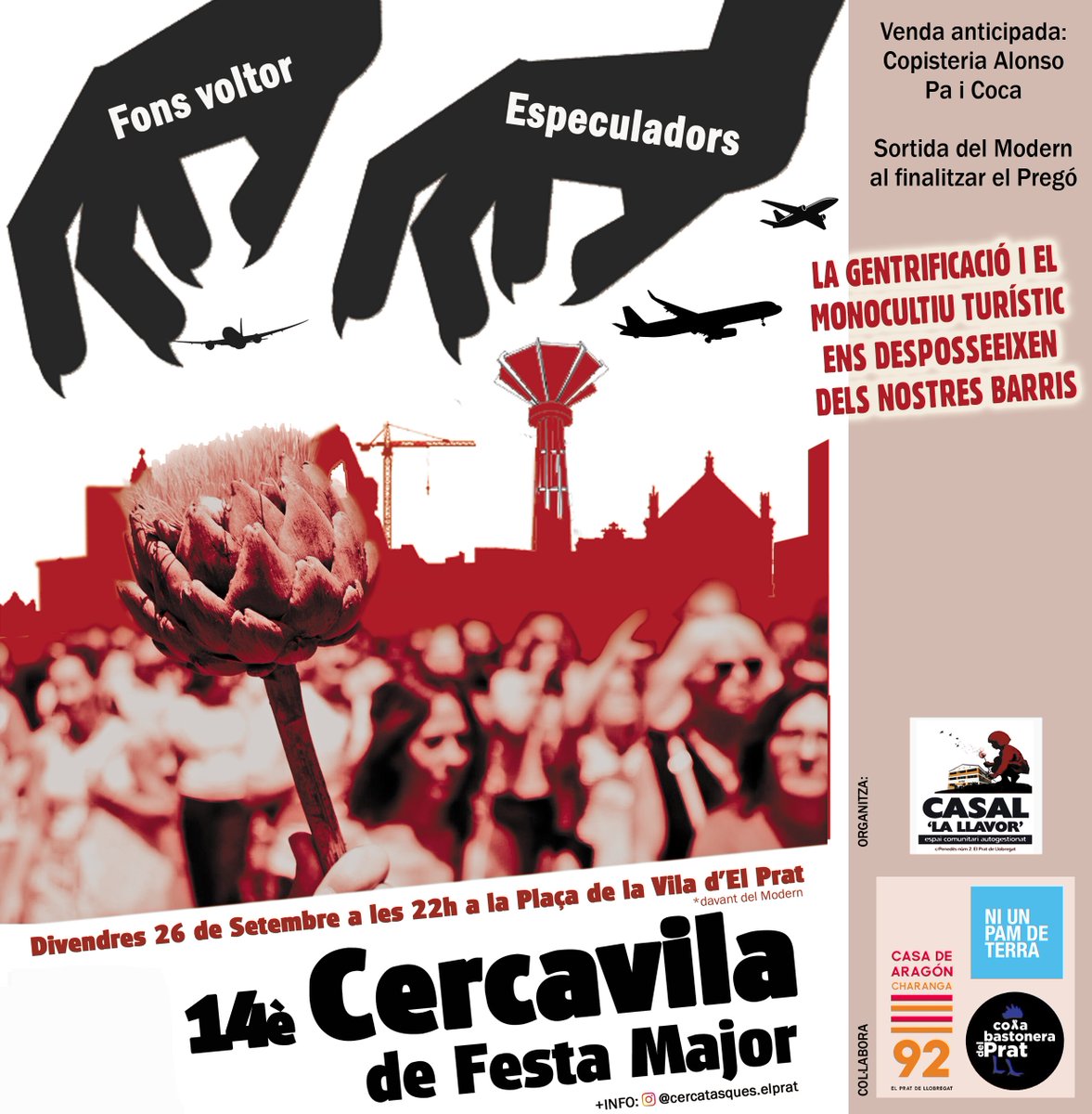festesdelprat's tweet photo. Encara esteu a temps de adquirir els vostres tiquets anticipats a la Copisteria Alonso i al Pa i Coca.

Tenen  un preu de només 5€ (8€ en cas que també vulgueu entrepà, que serà de  pernil dolç amb formate o de falafel), i el pagament haurà de ser en  efectiu. https://t.co/y9uVNg36hH
