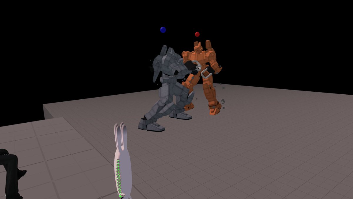 onuux's tweet image. 第1回ロボに乗って戦おう集会参加ありがとうございました！
みんな初めてにしてはうまかったし迫力ある戦いが見れて楽しかったです