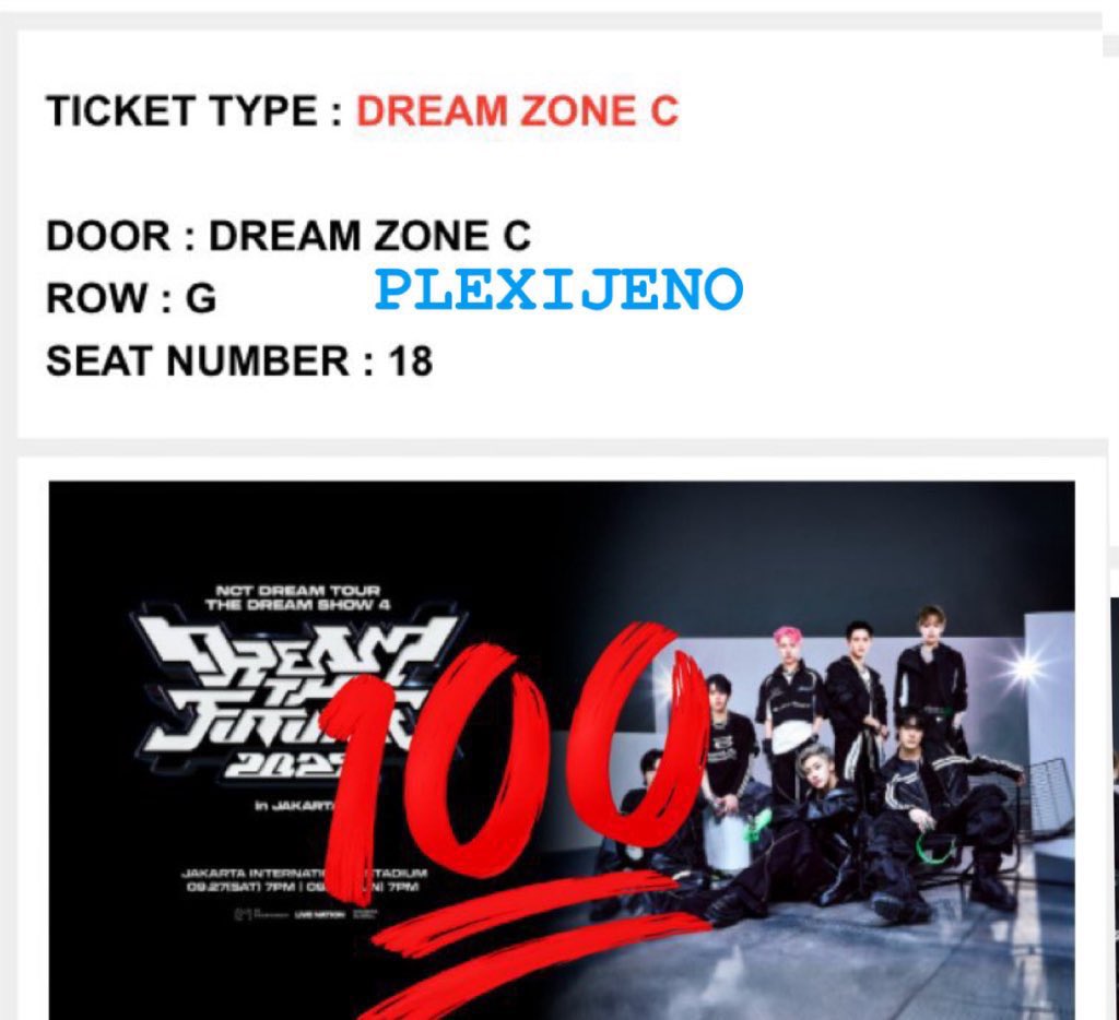 plexijeno's tweet photo. WANT TO SELL / WTS 
The Dream Show 4 jakarta (1 tix)

🎫 Day 2, 28 sep 2025
Dream C-row G sn 18

✅diurus sampai tiket fisik
✅foreigners are welcome
✅price 5.500.000

t. wtt wtb the dream show tds 4 jkt jual dream zone a b c cat 1 2 3 엔시티드림 드림쇼4 자카르타 티켓 양도 https://t.co/nMkyI6nJSQ