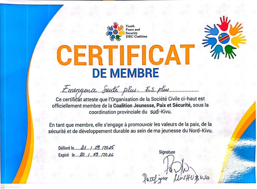 "AGISSONS POUR UN MONDE PACIFIQUE". Journée Internationale de la Paix célébrée chaque 21/09, la coalition provinciale Jeunesse Paix et Sécurité Sud-Kivu a organisé, ce 23/09/2025 à #Bukavu une activité à l'attention des responsables des organisations membres. Honneur pr #ESPlus