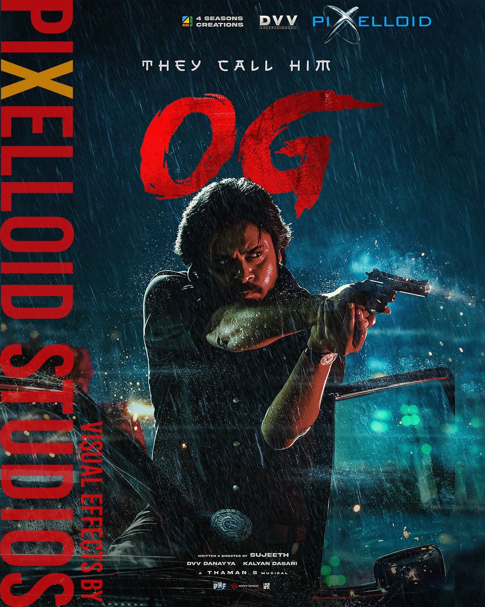 Pixelloidstudio's tweet photo. Proud to share that the spectacular VFX visuals of Pawan Kalyan's blockbuster gangster saga #OGMovie have been crafted by Pixelloid Studios!  

💥 Witness it all on the big screen #TheyCallHimOGReview 

 #Pixelloid #PixelloidStudios #OG #PawanKalyan #OGVFX #MadeWithPixelloid https://t.co/acGxBpJAON